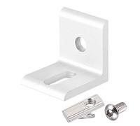 sourcing map Inside Corner Brace Angle Bracket L Shape 30mmx30mmx26mm with M6 Screws and Nut for Aluminum Extrusion Profile
