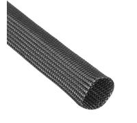 sourcing map Insulation Braid Sleeving, 3.3Ft-16mm High Temp Fiberglass Sleeve Black