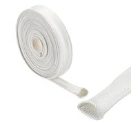 sourcing map Insulation Cable Protector,15mm/0.59 Inch-10m/33 Feet High TEMP Fiberglass Sleeve White