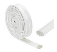 sourcing map Insulation Cable Protector,20mm/0.79 Inch-5m/16 Feet High TEMP Fiberglass Sleeve White