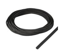 sourcing map Insulation Cable Protector,2mm/0.08 Inch-10m/33 Feet High TEMP Fiberglass Sleeve Black