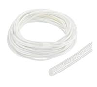 sourcing map Insulation Cable Protector,2mm/0.08 Inch-15m/49 Feet High TEMP Fiberglass Sleeve White