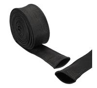 sourcing map Insulation Cable Protector,30mm/1.18 Inch-3m/10 Feet High TEMP Fiberglass Sleeve Black