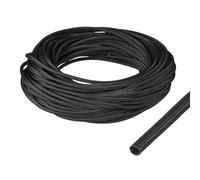 sourcing map Insulation Cable Protector,4mm/0.16 Inch-20m/66 Feet High TEMP Fiberglass Sleeve Black