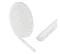 sourcing map Insulation Cable Protector,9mm/0.35 Inch-10m/33 Feet High Temp Fiberglass Sleeve White