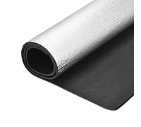 sourcing map Insulation Sheet, 1mx0.5mx5mm Embossed Aluminum Foil Waterproof Heat Resistant Thermal Barrier, for Roof Wall HVAC Duct Pipe, Rubber Foam
