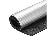 sourcing map Insulation Sheet, 1mx0.5mx5mm Self-Adhesive Embossed Aluminum Foil Waterproof Heat Resistant Thermal Barrier, for Roof Wall HVAC Duct Pipe, Rubber Foam