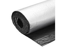 sourcing map Insulation Sheet, 3meterx0.5mx5mm Self-Adhesive Embossed Aluminum Foil Waterproof Heat Resistant Thermal Barrier, for Roof Wall HVAC Duct Pipe, Rubber Foam