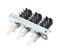 sourcing map Interlock Push Button Switch Piano Type DPDT 6 Pin 3 Row