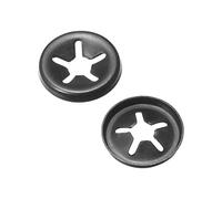 sourcing map Internal Tooth Washers M4 x 12mm 65Mn Black Oxide Finish Push on Washer ing Clips Fastener 5 Points 100pcs