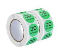 sourcing map Inventory QC Approval Stickers Labels 25mm/1" Green for Inventory Warehouse Stock, 2 Roll 1000 Piece