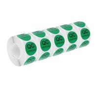 sourcing map Inventory QC Approval Stickers Labels 25mm/1" Green for Inventory Warehouse Stock, 5 Roll 2500 Piece
