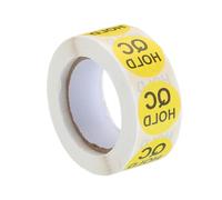 sourcing map Inventory QC Hold Stickers Labels 25mm/1" Yellow for Inventory Warehouse Stock, 1 Roll 500 Piece