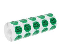 sourcing map Inventory QC Pass Stickers Labels 25mm/1" Green for Inventory Warehouse Stock, 5 Roll 2500 Piece