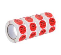 sourcing map Inventory QC Rejected Stickers Labels 25mm/1" Red for Inventory Warehouse Stock, 4 Roll 2000 Piece