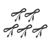 sourcing map IR Infrared Emitter Extension Cable 4.9ft Long 45 Degree Emission Angle 3.5mm Jack Single Red Head 5pcs