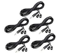 sourcing map IR Infrared Emitter Extension Cable 9.8ft Long 45 Degree Emission Angle 3.5mm Jack Dual Black Head 5pcs