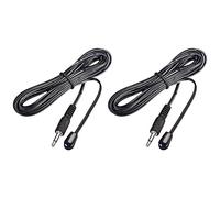 sourcing map IR Infrared Emitter Extension Cable 9.8ft Long 45 Degree Emission Angle 3.5mm Jack Single Red Head 2pcs