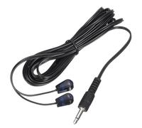 sourcing map IR Infrared Emitter Sensor Receiver,Extension Cable 9.8 Feet Long 3.5mm Jack 2 Black Head Pack of 1