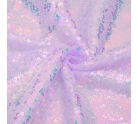 sourcing map Iridescent Purple Sequin Fabric, by The Yard, 1 Yard Length 4.3ft Wide Sequin Velvet Fabric Shiny Sparkly Cloth for DIY Sewing, Dress, Backdrop, Tablecloth, Table Runner