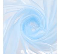 sourcing map Iridescent Sheer Organza Fabric, 10 Yards x 59 Inches Solid Holographic Shiny Fabric Organza Cloth for Wedding, Curtains, Costume, Photo Background, Light Blue