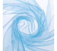 sourcing map Iridescent Sheer Organza Fabric, 10 Yards x 59 Inches Solid Holographic Shiny Fabric Organza Cloth for Wedding, Curtains, Costume, Photo Background, Gradient Light Blue