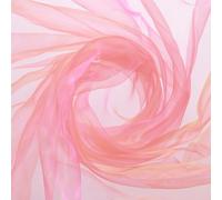 sourcing map Iridescent Sheer Organza Fabric, 2 Yards x 59 Inches Solid Holographic Shiny Fabric Organza Cloth for Wedding, Curtains, Costume, Photo Background, Gradient Fluorescent Orange