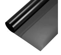 sourcing map Iridescent Window Film,30cm x 100cm Iridescent Holographic PVC Fabric Dichroic Film Clear Vinyl Paper Roll for DIY Craft Gift Wrapping Bag Decoration,Dark Black
