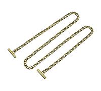 sourcing map Iron Flat Chain Strap, 47" Handbag Chains Accessories Purse Chain Straps with Toggle Clasps for Shoulder Bag Cross Body DIY, Bronze