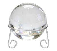 sourcing map Iron Metal Gazing Ball Stand, 13.5cm x 8cm(IDxH) Garden Crystal Ball Display Stand For15-20cm Sphere Holder Plant or Flowerpot Holder Home Decoration for Yard Garden, Silver