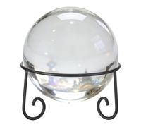 sourcing map Iron Metal Gazing Ball Stand, 16cm x 9cm(IDxH) Garden Crystal Ball Display Stand for 18-27cm Sphere Holder Plant or Flowerpot Holder Home Decoration for Yard Garden, Black