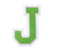 sourcing map Iron on Letter Patches, 3 Inch Letter J, Iron on Letter Patches Large, Embroidered Letter Patches Applique Patches Iron on for Clothes Hats, Green