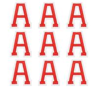 sourcing map Iron on Letter Patches, 9 Pcs 2"/5cm Alphabet A Iron on Embroidered Applique Sew on Patches for Clothes, Dress, Socks, Jeans, Hats, DIY Accessories(Red)