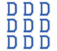 sourcing map Iron on Letter Patches, 9 Pcs 2"/5cm Alphabet D Iron on Embroidered Applique Sew on Patches for Clothes, Dress, Socks, Jeans, Hats, DIY Accessories(Dark Blue)