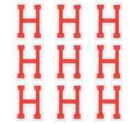 sourcing map Iron on Letter Patches, 9 Pcs 2"/5cm Alphabet H Iron on Embroidered Applique Sew on Patches for Clothes, Dress, Socks, Jeans, Hats, DIY Accessories(Red)