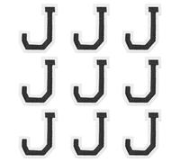 sourcing map Iron on Letter Patches, 9 Pcs 2"/5cm Alphabet J Iron on Embroidered Applique Sew on Patches for Clothes, Dress, Socks, Jeans, Hats, DIY Accessories(Black)