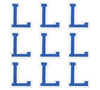 sourcing map Iron on Letter Patches, 9 Pcs 2"/5cm Alphabet L Iron on Embroidered Applique Sew on Patches for Clothes, Dress, Socks, Jeans, Hats, DIY Accessories(Dark Blue)