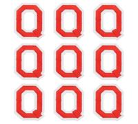 sourcing map Iron on Letter Patches, 9 Pcs 2"/5cm Alphabet Q Iron on Embroidered Applique Sew on Patches for Clothes, Dress, Socks, Jeans, Hats, DIY Accessories(Red)
