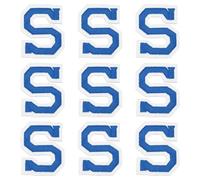 sourcing map Iron on Letter Patches, 9 Pcs 2"/5cm Alphabet S Iron on Embroidered Applique Sew on Patches for Clothes, Dress, Socks, Jeans, Hats, DIY Accessories(Dark Blue)