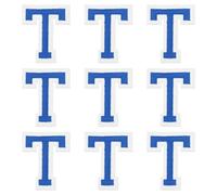 sourcing map Iron on Letter Patches, 9 Pcs 2"/5cm Alphabet T Iron on Embroidered Applique Sew on Patches for Clothes, Dress, Socks, Jeans, Hats, DIY Accessories(Dark Blue)