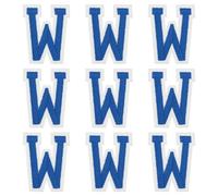 sourcing map Iron on Letter Patches, 9 Pcs 2"/5cm Alphabet W Iron on Embroidered Applique Sew on Patches for Clothes, Dress, Socks, Jeans, Hats, DIY Accessories(Dark Blue)