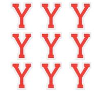 sourcing map Iron on Letter Patches, 9 Pcs 2"/5cm Alphabet Y Iron on Embroidered Applique Sew on Patches for Clothes, Dress, Socks, Jeans, Hats, DIY Accessories(Red)