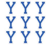 sourcing map Iron on Letter Patches, 9 Pcs 2"/5cm Alphabet Y Iron on Embroidered Applique Sew on Patches for Clothes, Dress, Socks, Jeans, Hats, DIY Accessories(Dark Blue)