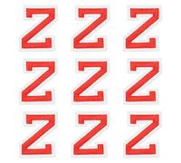 sourcing map Iron on Letter Patches, 9 Pcs 2"/5cm Alphabet Z Iron on Embroidered Applique Sew on Patches for Clothes, Dress, Socks, Jeans, Hats, DIY Accessories(Red)