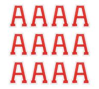 sourcing map Iron on Letter Patches, Letter A, 1.4" Sew-on Embroidered Alphabet Patch A-Z with Ironed Adhesive for DIY Clothes Decorating Repair Shirts Jeans Jackets (Red, 12pcs)