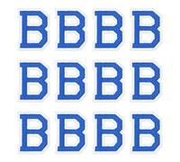 sourcing map Iron on Letter Patches, Letter B, 1.4" Sew-on Embroidered Alphabet Patch A-Z with Ironed Adhesive for DIY Clothes Decorating Repair Shirts Jeans Jackets (Blue, 12pcs)