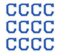 sourcing map Iron on Letter Patches, Letter C, 1.4" Sew-on Embroidered Alphabet Patch A-Z with Ironed Adhesive for DIY Clothes Decorating Repair Shirts Jeans Jackets (Blue, 12pcs)