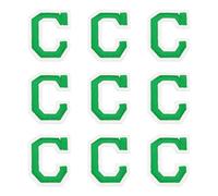 sourcing map Iron on Letter Patches, Letter C, 1.4" Sew-on Embroidered Alphabet Patch A-Z with Ironed Adhesive for DIY Clothes Decorating Repair Shirts Jeans Jackets (Green, 9pcs)