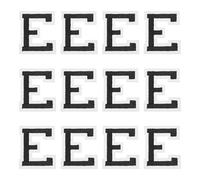 sourcing map Iron on Letter Patches, Letter E, 1.4" Sew-on Embroidered Alphabet Patch A-Z with Ironed Adhesive for DIY Clothes Decorating Repair Shirts Jeans Jackets (Black, 12pcs)