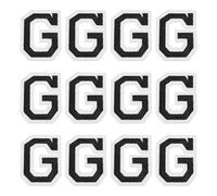 sourcing map Iron on Letter Patches, Letter g, 1.4" Sew-on Embroidered Alphabet Patch A-Z with Ironed Adhesive for DIY Clothes Decorating Repair Shirts Jeans Jackets (Black, 12pcs)